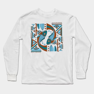 fish motif Long Sleeve T-Shirt